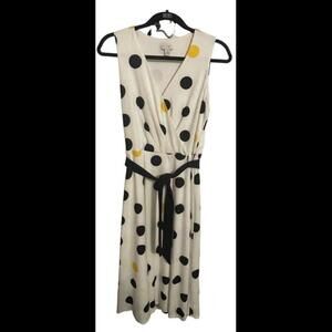 Cato Est 1946 Womens Size Sm White Dress Sleeveless Polka Dot